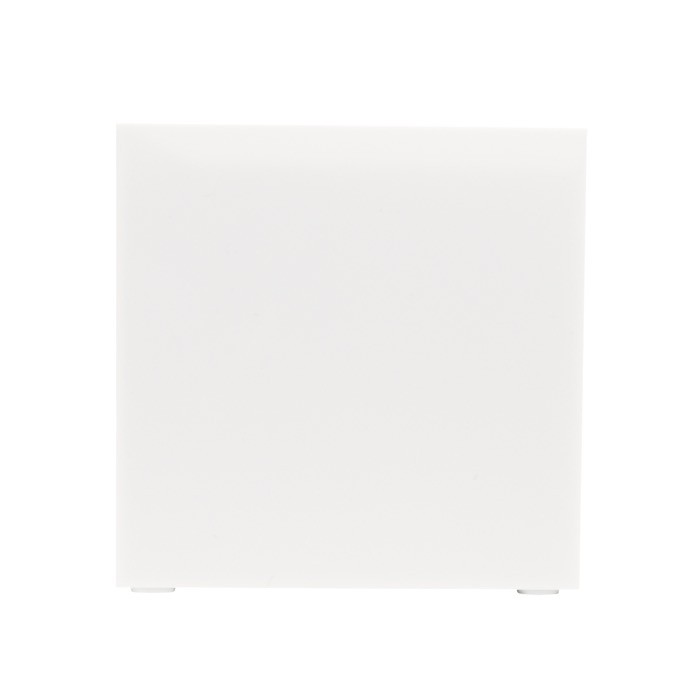 Cubo de notas de 800 hojas lisas FSC en caja de cubo 10x10x10cm color blanco tercera vista Cubo de notas de 800 hojas lisas FSC en caja de cubo 10x10x10cm color blanco tercera vista