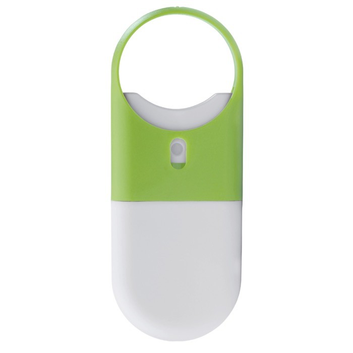 Dispensador de protector solar con asa de transporte SPF30 10ml color verde claro