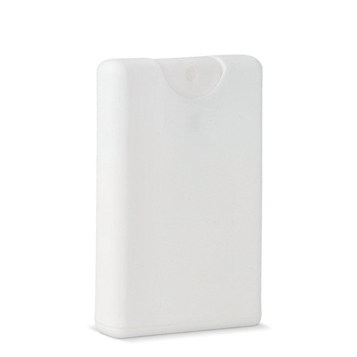 Spray solar SPF30 con diseño rectangular delgado para personalizar color blanco segunda vista Spray solar SPF30 con diseño rectangular delgado para personalizar color blanco segunda vista