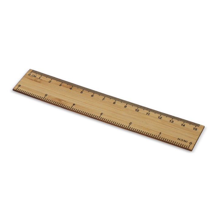 Regla hecha de bambú personalizable ideal para dibujo o geometría color natural Regla hecha de bambú personalizable ideal para dibujo o geometría color natural
