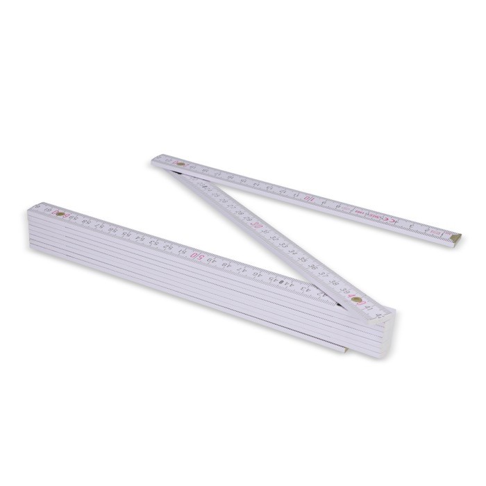Regla de madera de colores plegable resistente a golpes 2M color blanco quinta vista Regla de madera de colores plegable resistente a golpes 2M color blanco quinta vista