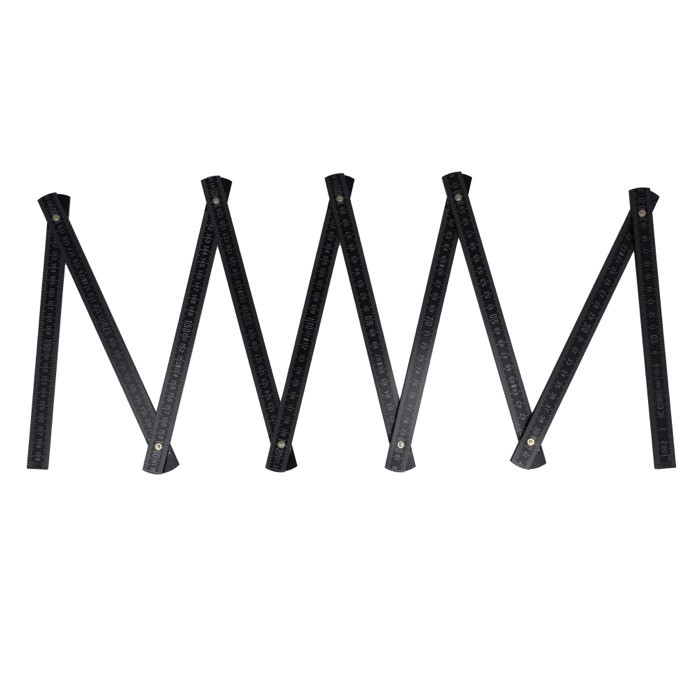 Regla de madera de colores plegable resistente a golpes 2M color negro Regla de madera de colores plegable resistente a golpes 2M color negro