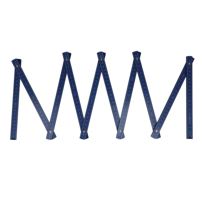 Regla de madera de colores plegable resistente a golpes 2M color azul oscuro Regla de madera de colores plegable resistente a golpes 2M color azul oscuro