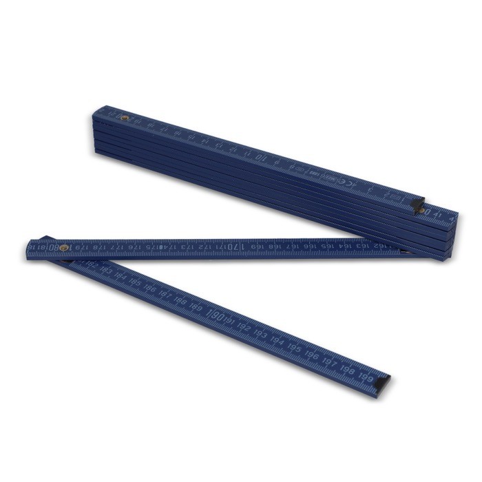 Regla de madera de colores plegable resistente a golpes 2M color azul oscuro sexta vista Regla de madera de colores plegable resistente a golpes 2M color azul oscuro sexta vista