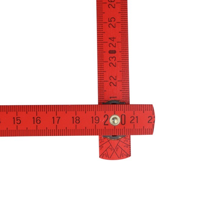 Regla de madera de colores plegable resistente a golpes 2M color rojo segunda vista Regla de madera de colores plegable resistente a golpes 2M color rojo segunda vista