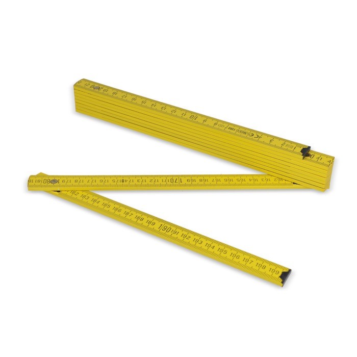 Regla de madera de colores plegable resistente a golpes 2M color amarillo sexta vista Regla de madera de colores plegable resistente a golpes 2M color amarillo sexta vista