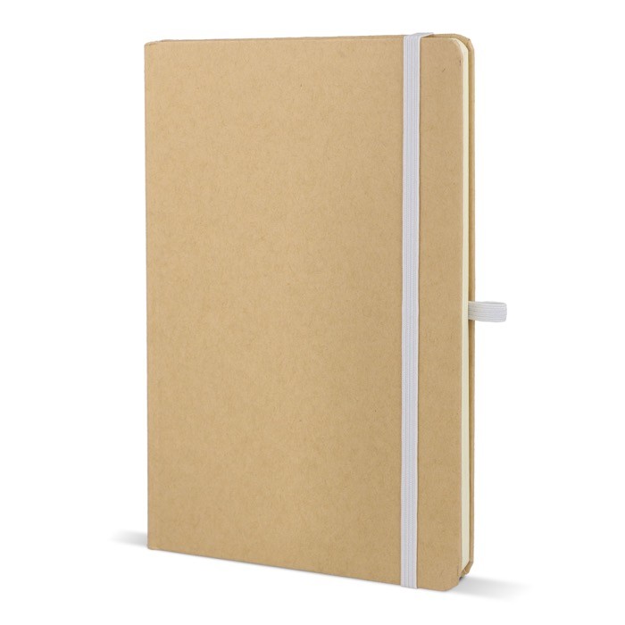 Cuaderno de cartón con detalles en color A5 páginas a rayas color blanco