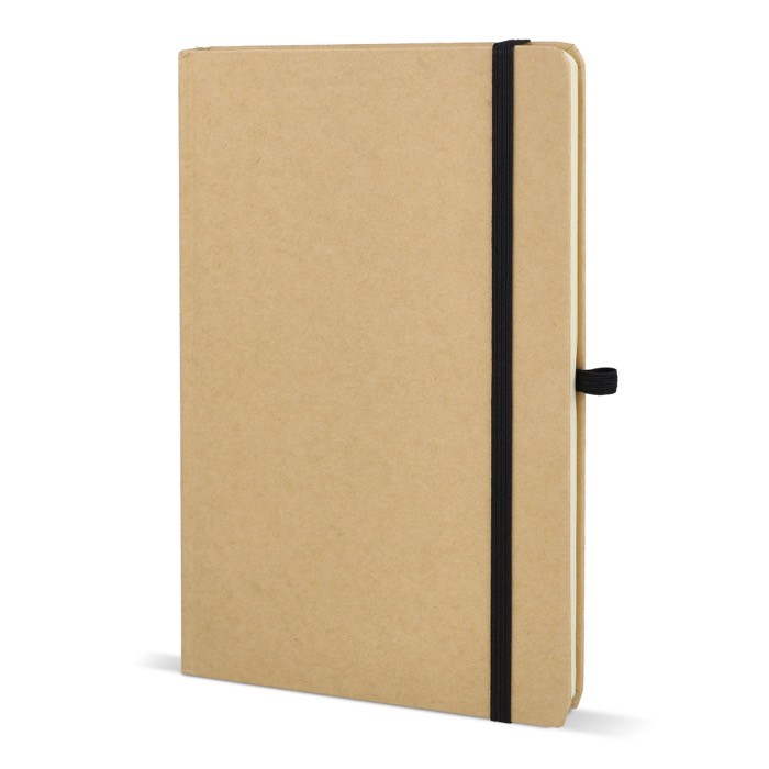 Cuaderno de cartón con detalles en color A5 páginas a rayas color negro