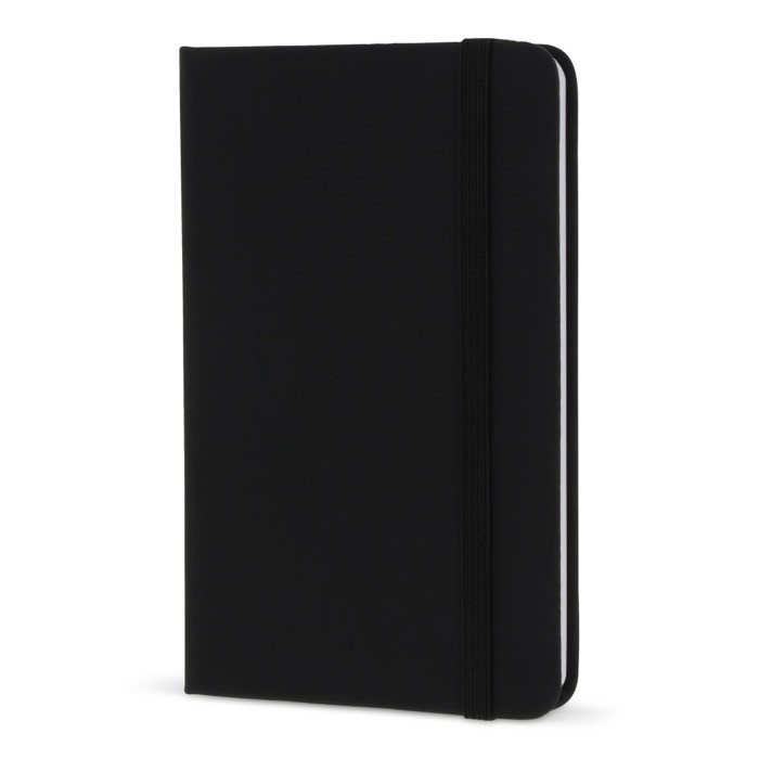 Libreta de PU en varios colores vivos con cinta a juego y papel FSC A6 color negro Libreta de PU en varios colores vivos con cinta a juego y papel FSC A6 color negro