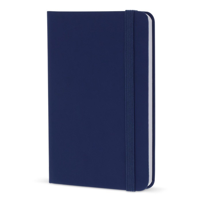 Libreta de PU en varios colores vivos con cinta a juego y papel FSC A6 color azul oscuro Libreta de PU en varios colores vivos con cinta a juego y papel FSC A6 color azul oscuro