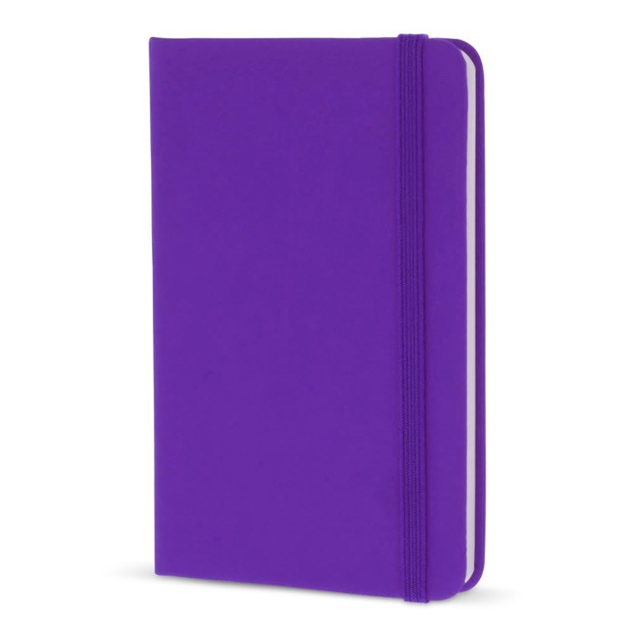 Libreta de PU en varios colores vivos con cinta a juego y papel FSC A6 color morado Libreta de PU en varios colores vivos con cinta a juego y papel FSC A6 color morado