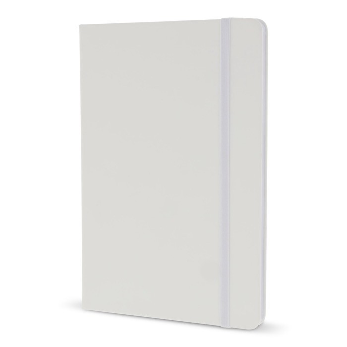 Libreta de PU en varios colores vivos con cinta a juego y papel FSC A5 color blanco Libreta de PU en varios colores vivos con cinta a juego y papel FSC A5 color blanco