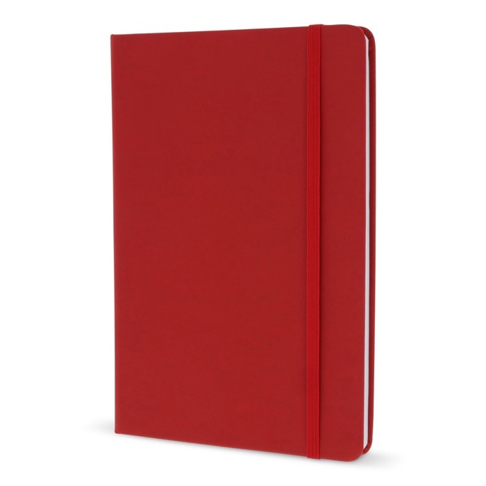 Libreta de PU en varios colores vivos con cinta a juego y papel FSC A5 color rojo Libreta de PU en varios colores vivos con cinta a juego y papel FSC A5 color rojo