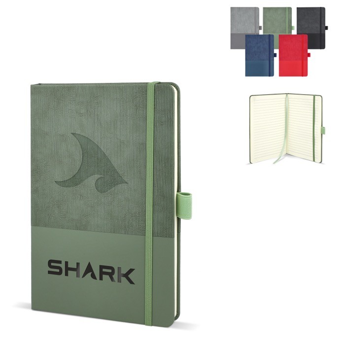 Libreta de cuero sintético de diseño original A5 hojas a rayas