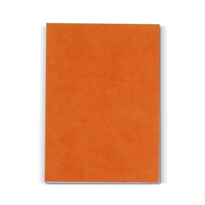 Bloc de notas de tapa flexible en varios colores con 150 hojas color naranja segunda vista