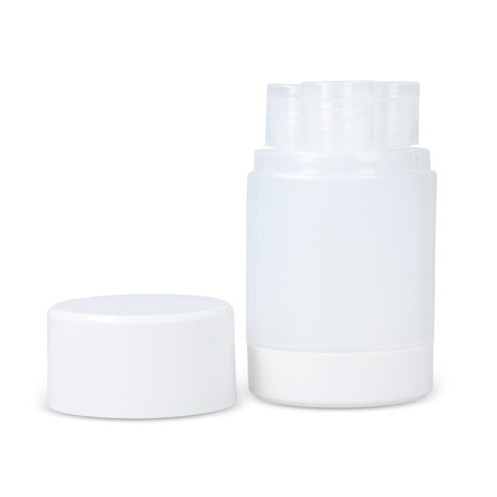 Set de 3 botes de 40ml para artículos de aseo ideal para viajes color blanco quinta vista Set de 3 botes de 40ml para artículos de aseo ideal para viajes color blanco quinta vista