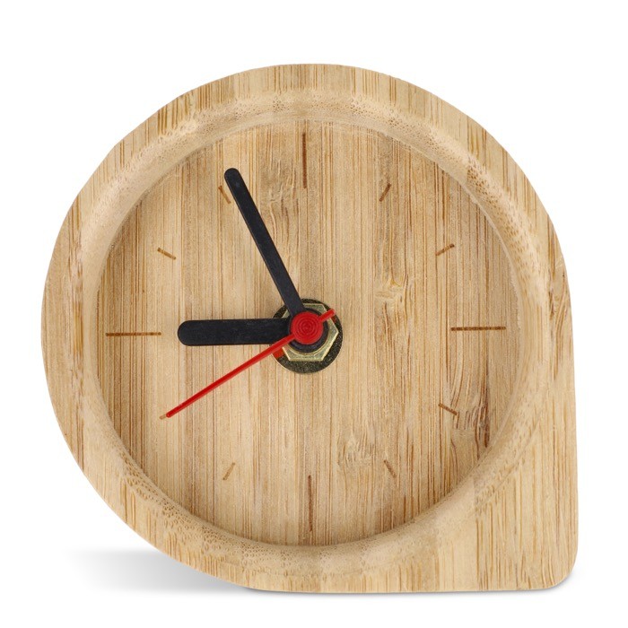 Reloj decorativo de sobremesa hecho de bambú natural personalizable color natural Reloj decorativo de sobremesa hecho de bambú natural personalizable color natural