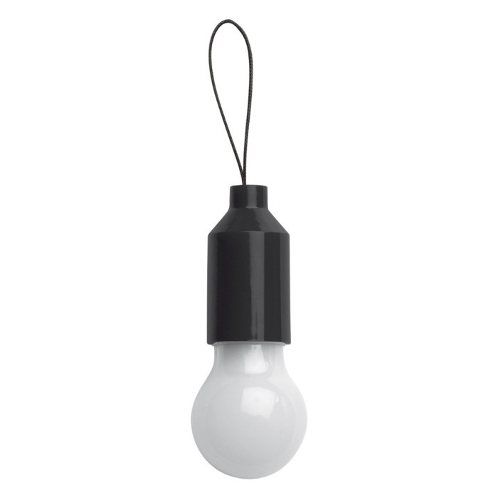 Linterna de 1 luz LED con asa para colgar a llavero o bolsa color negro tercera vista
