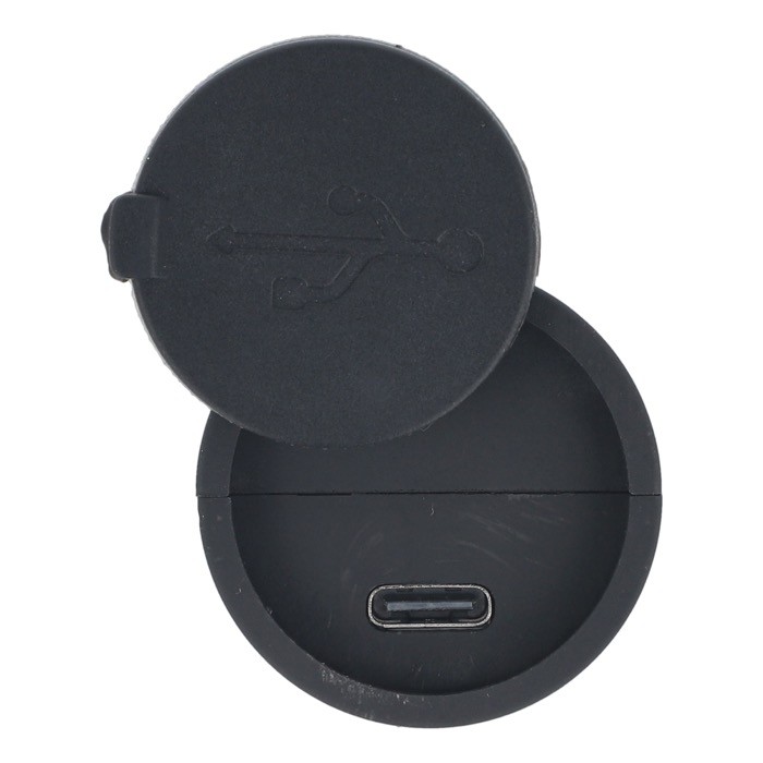 Linterna recargable de luz LED con varios modos y función zoom color negro septima vista Linterna recargable de luz LED con varios modos y función zoom color negro septima vista