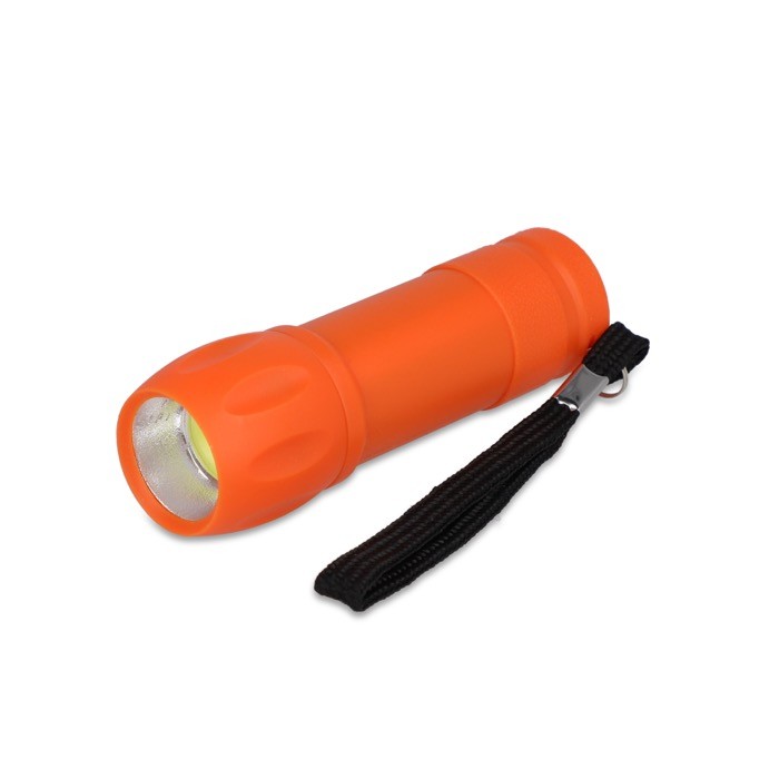 Linternas de plástico reciclado en varios colores de luz COB color naranja Linternas de plástico reciclado en varios colores de luz COB color naranja