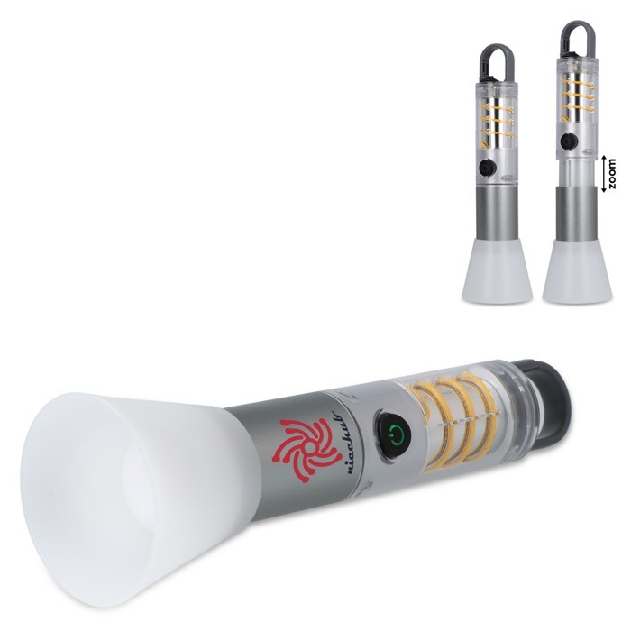 Linterna de aluminio reciclado de luz LED con función de zoom Linterna de aluminio reciclado de luz LED con función de zoom