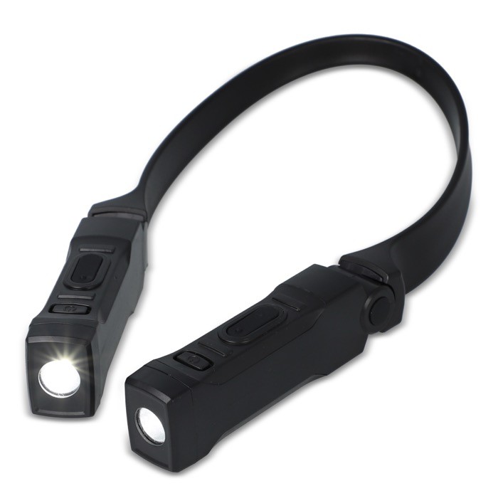 Linterna para el cuello con manos libres con 3 modos distintos color negro Linterna para el cuello con manos libres con 3 modos distintos color negro