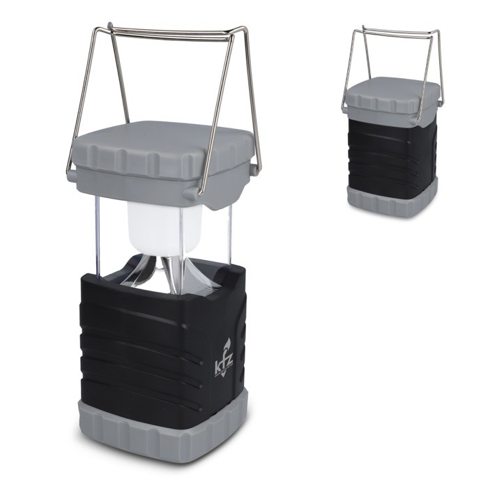 Linterna de plástico reciclado con asa de transporte metálica Linterna de plástico reciclado con asa de transporte metálica