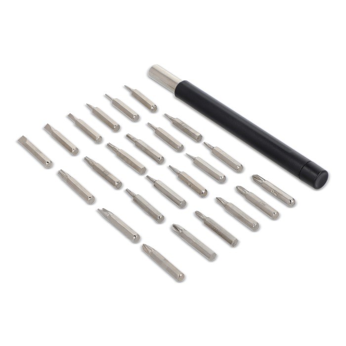 Kit de herramientas de precisión para reparar dispositivos electrónicos color gris cuarta vista