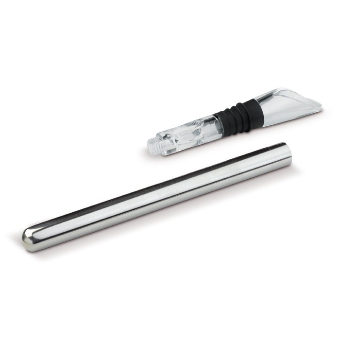 Vara larga de acero inoxidable con función de enfriador de vino color plateado