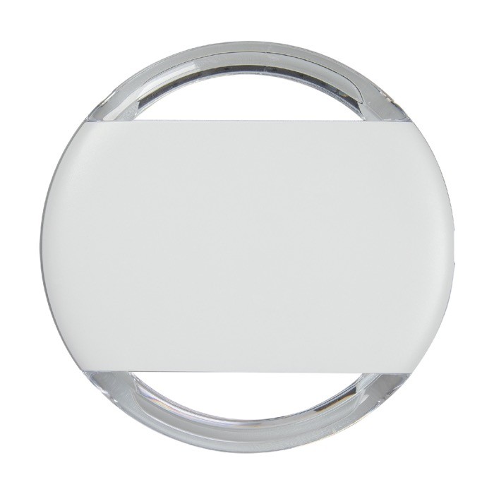 Cargador inalámbrico circular con bordes que alumbrán 5W color blanco tercera vista