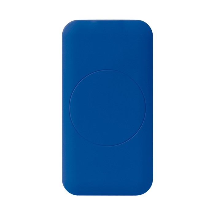 Batería externa inalámbrica rectangular de varios colores 5W color azul oscuro quinta vista