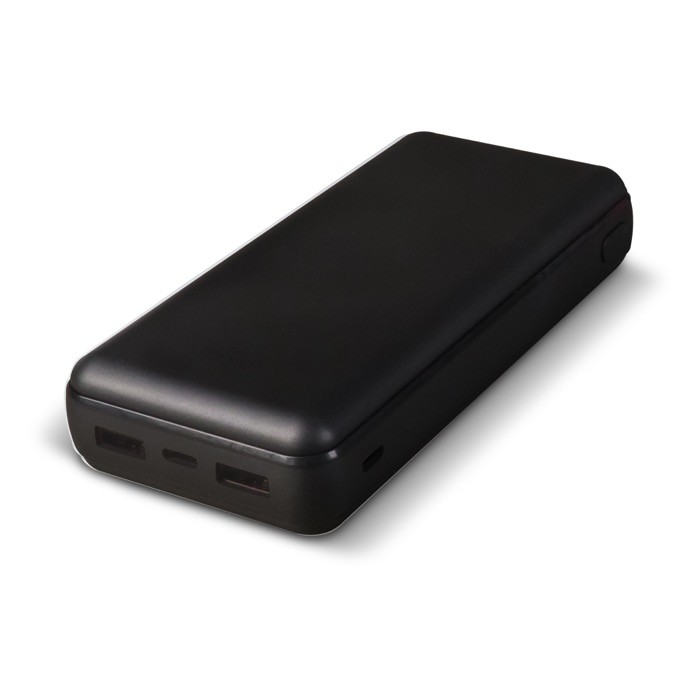 Batería externa con puertos USB-A y un puerto tipo C 16.000 mAh color negro segunda vista Batería externa con puertos USB-A y un puerto tipo C 16.000 mAh color negro segunda vista