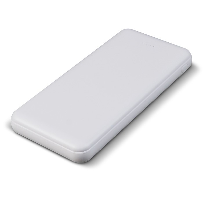 Batería externa con puertos USB-A y un puerto tipo C 10.000 mAh color blanco