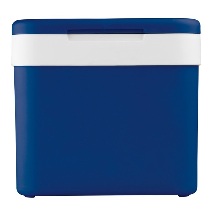 Nevera rígida de plástico en distintos colores y asa de transporte 10L color azul tercera vista