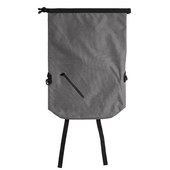 Mochilla roll-top resistente al agua con bolsillo frontal 22L color gris segunda vista Mochilla roll-top resistente al agua con bolsillo frontal 22L color gris segunda vista