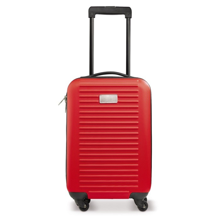 Trolley de cabina de 4 ruedas con placa metálica para marcaje color rojo segunda vista