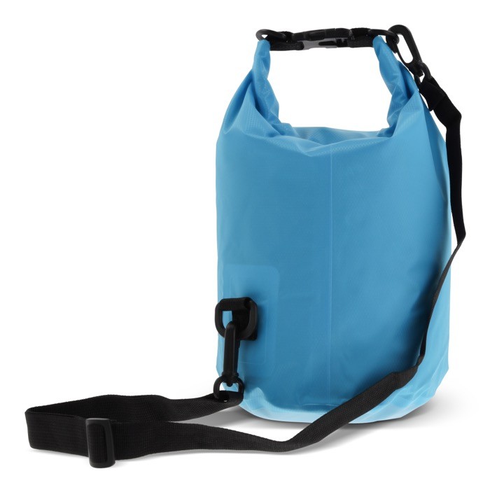 Bolsa de lona impermeable en varios colores con capacidad de 5L color azul claro cuarta vista