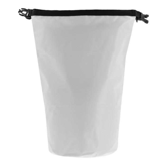 Bolsa de lona impermeable en varios colores con capacidad de 15L color blanco quinta vista