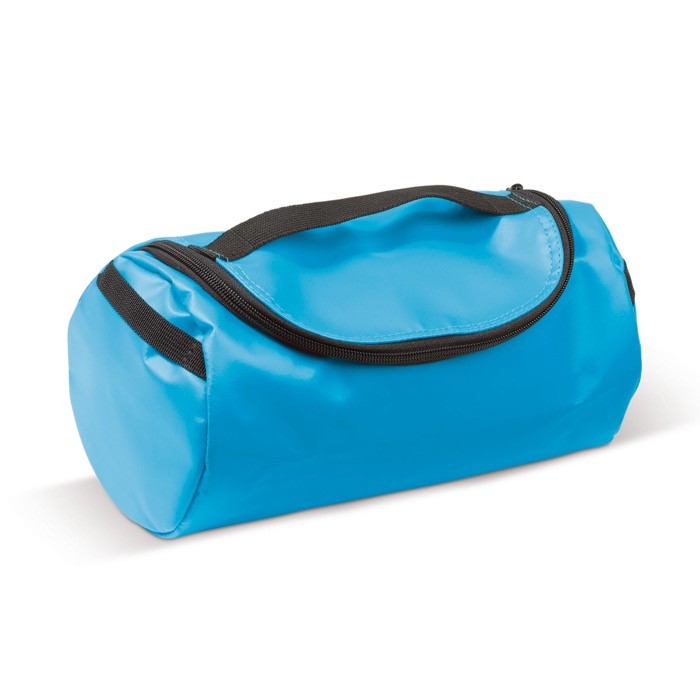 Bolsa de aseo con varios compartimientos en el interior color azul claro