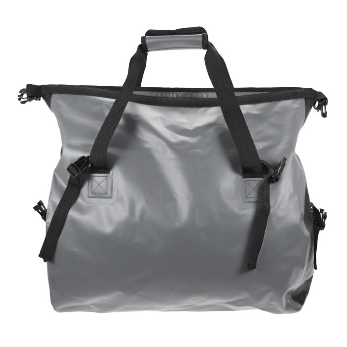 Bolsa de deporte impermeable con doble asa y capacidad de 40L color gris oscuro sexta vista