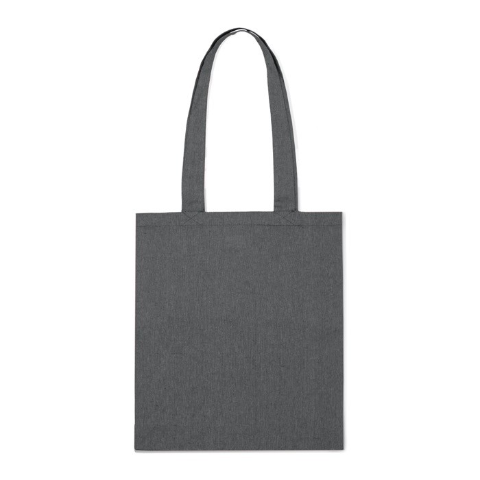 Bolsa de algodón reciclado con resistentes asas y capacidad de 5kg color gris segunda vista Bolsa de algodón reciclado con resistentes asas y capacidad de 5kg color gris segunda vista