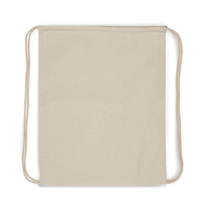 Mochila de cuerdas de algodón y certificación OEKO-TEX 140 g/m2 color beige segunda vista