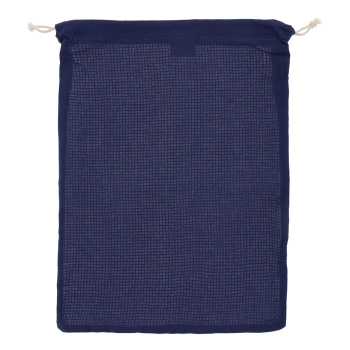 Bolsa reutilizable de algodón para frutas y verduras 30x40 cm color azul oscuro Bolsa reutilizable de algodón para frutas y verduras 30x40 cm color azul oscuro