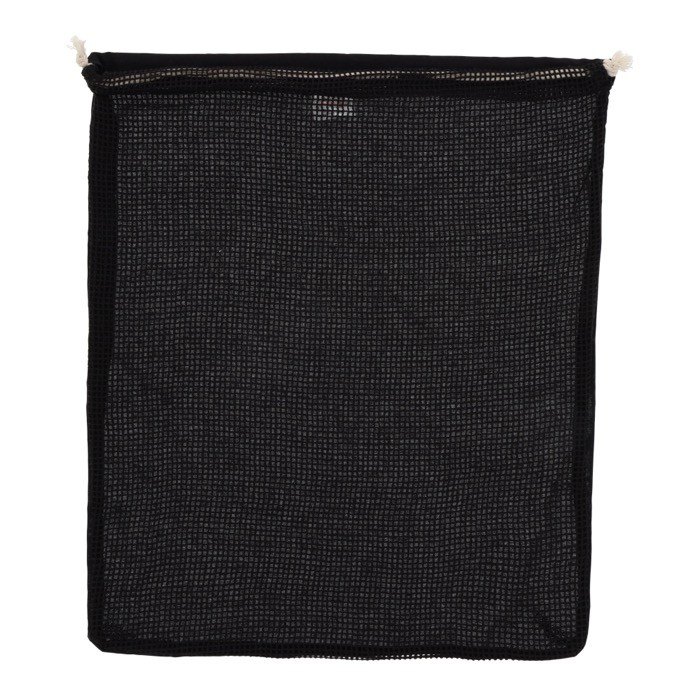 Bolsa reutilizable de algodón para frutas y verduras 40x45 cm color negro segunda vista Bolsa reutilizable de algodón para frutas y verduras 40x45 cm color negro segunda vista