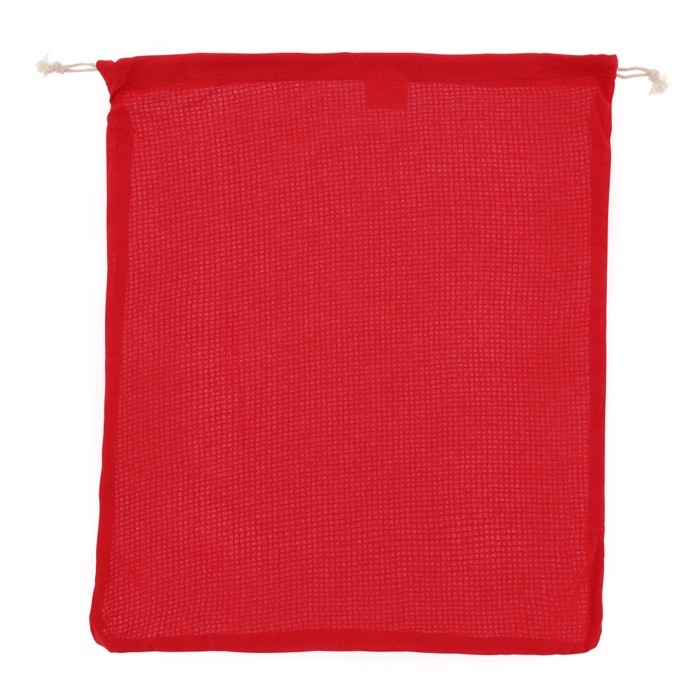 Bolsa reutilizable de algodón para frutas y verduras 40x45 cm color rojo Bolsa reutilizable de algodón para frutas y verduras 40x45 cm color rojo