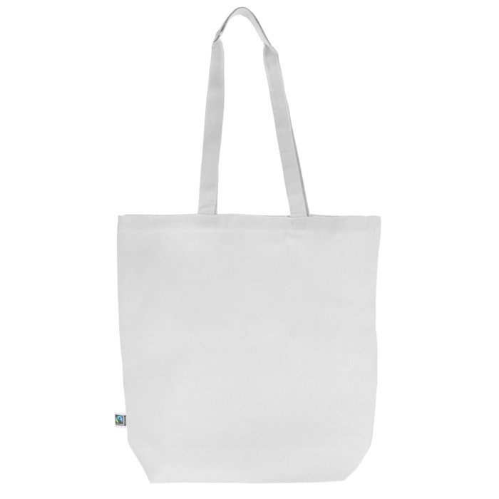 Bolsa Fairtrade en colores neutrales con capacidad de 12kg 270 g/m2 color blanco segunda vista Bolsa Fairtrade en colores neutrales con capacidad de 12kg 270 g/m2 color blanco segunda vista