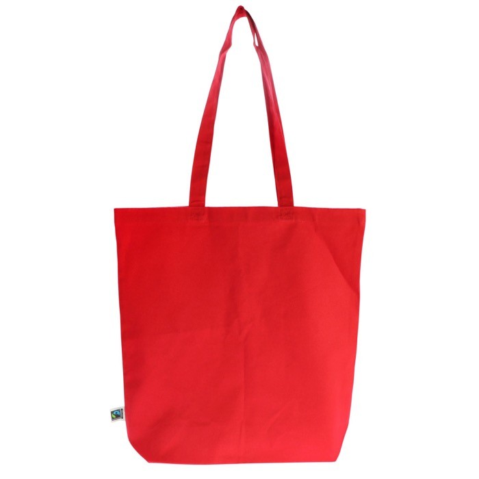 Bolsa Fairtrade en colores neutrales con capacidad de 12kg 270 g/m2 color rojo segunda vista Bolsa Fairtrade en colores neutrales con capacidad de 12kg 270 g/m2 color rojo segunda vista
