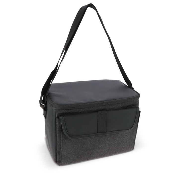 Bolsa nevera negra de RPET con correa para el hombro 8 L color negro