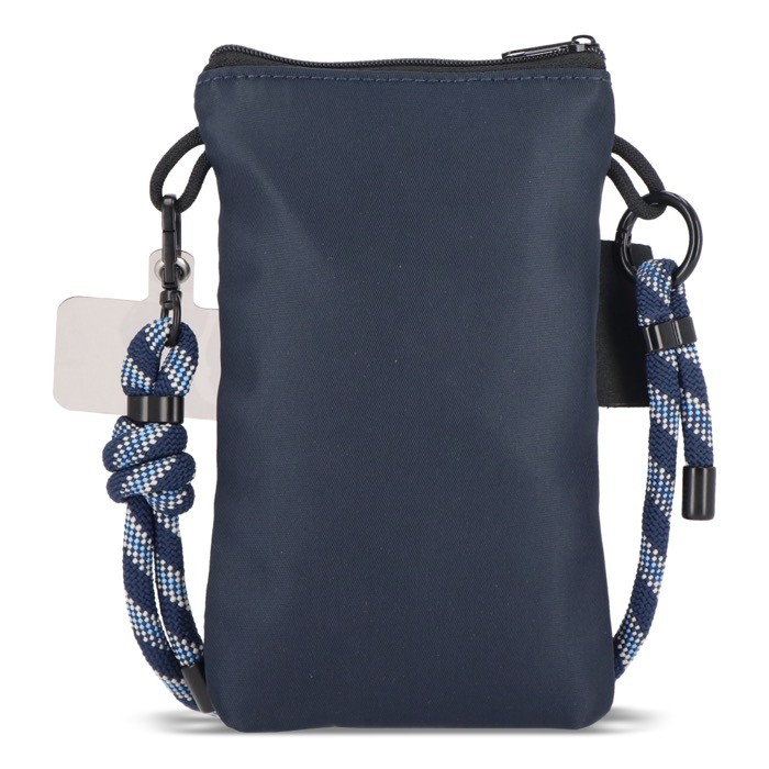 Bandolera compacta para llevar artículos esenciales del día a día color azul oscuro tercera vista Bandolera compacta para llevar artículos esenciales del día a día color azul oscuro tercera vista