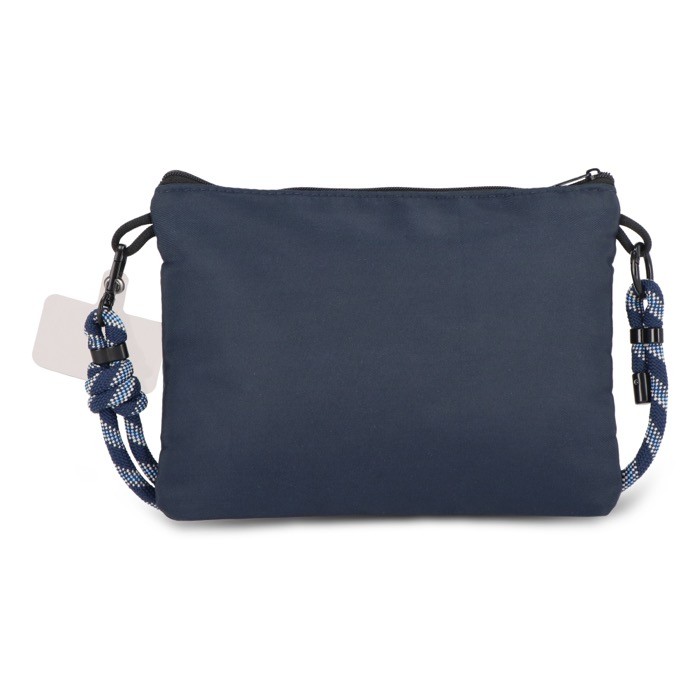Bandolera rectangular para llevar artículos esenciales del día a día color azul oscuro tercera vista Bandolera rectangular para llevar artículos esenciales del día a día color azul oscuro tercera vista